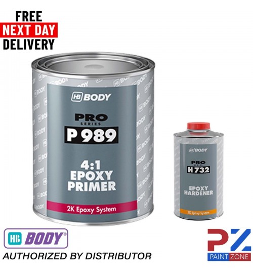 HB Body 989 4:1 Epoxy Primer 1L + Activator 250ml 989/732 Next day shipping